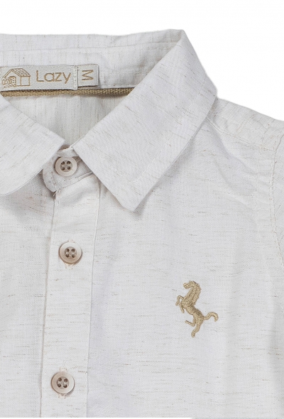BODY CAMISA LINHO BEGE - 324