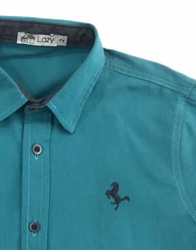 CAMISA DE TRICOLINE AZUL - 409