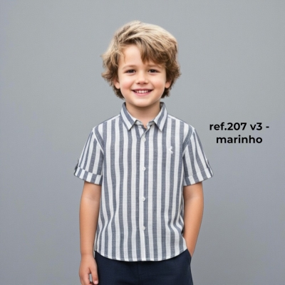 CAMISA LISTRADA MARINHO - 207
