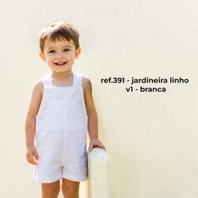 JARDINEIRA DE LINHO BRANCA - 391