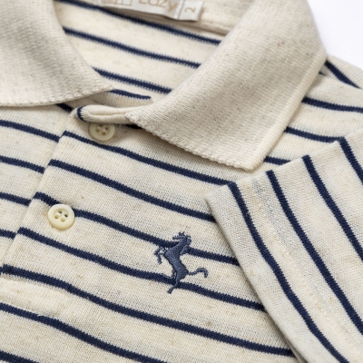 CONJUNTO POLO LISTRADA MARINHO - 1516